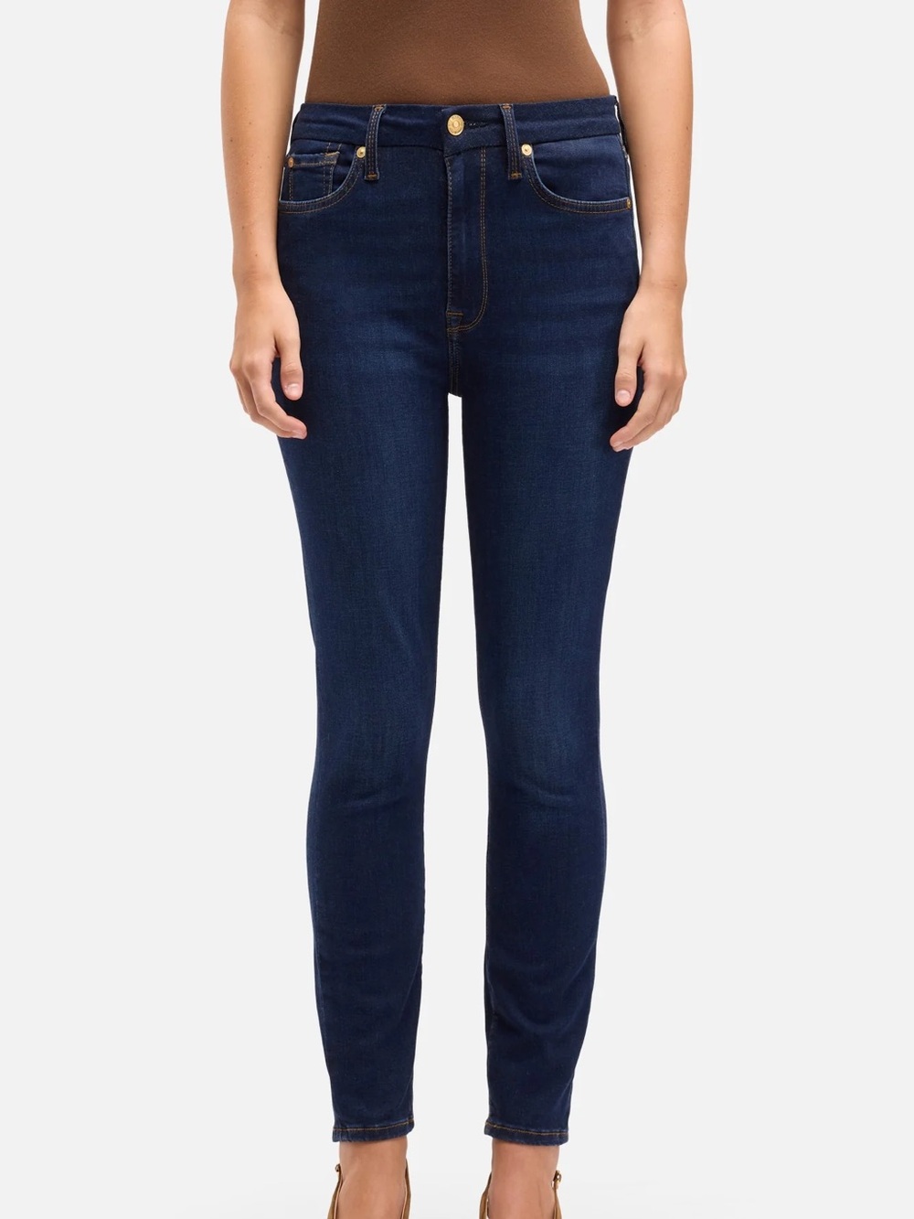7 for All Mankind dark wash the skinny jeans